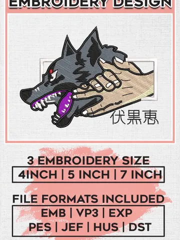 Handsign Jujutsu Kaisen Anime Embroidery Design, Anime Embroidery Files, Machine Embroidery Design, Anime Design EMB_ANIME_275 $6.99