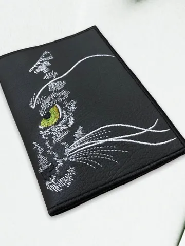 Cat passport cover in the hoop machine embroidery design  ITH digital embroidery pattern animal embroidery motif $5.77