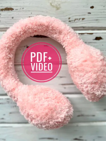 Earmuffs crochet pattern PDF, fur headband, headphones, headset digital instant download $5.50