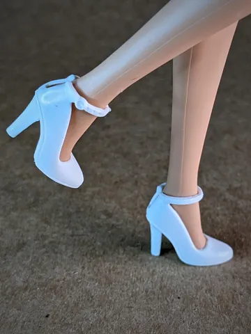 White high heel shoes for 1/6 scale female dolls $12.00