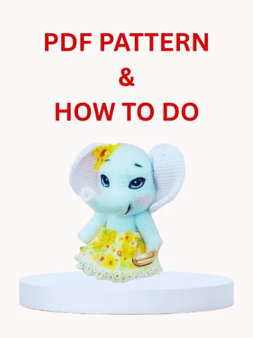 Crochet Baby Elephant Pattern – Step by Step PDF