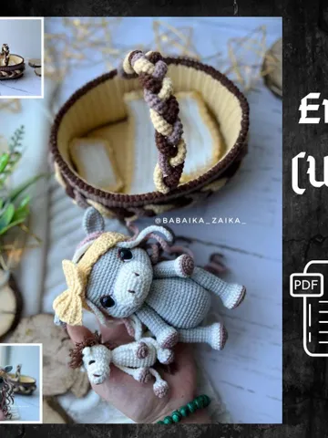 PDF Crochet Pattern Baby Horse in a Basket, Amigurumi horse pattern, Crochet horse, Cute horse, Animal pattern, Small Baby Toy Pattern $13.50