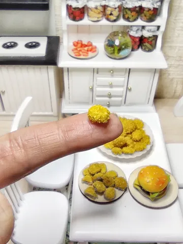 Nuggets for dollhouse, food for dolls, Realistic nuggets, fast food for dolls, miniature food, dollhouse miniature $15.00