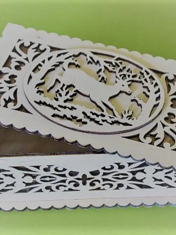 Digital Template Cnc Router Files Cnc Box Deer Files for Wood Laser Cut Pattern $6.50