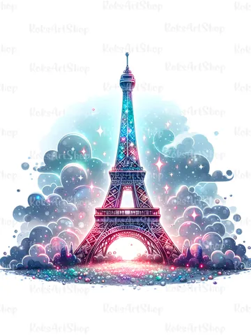 Eiffel Tower PNG Clipart, Eiffel Tower Sublimation Design, Eiffel Tower tshirt Design $1.50