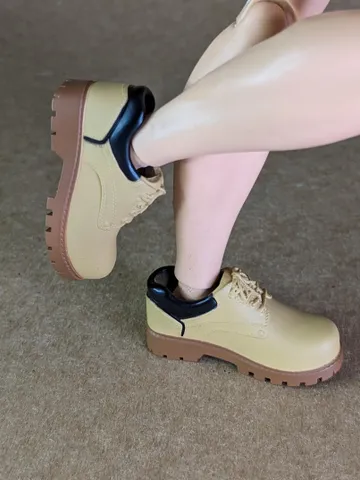 Classic mustard hiking low boots for 1/6 scale male dolls $32.00