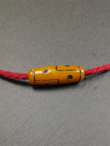 Gandhanra Unique Tibetan Yak Bone Carved 8 Eyes Dzi Bead,1.18" x 0.4" $29.99