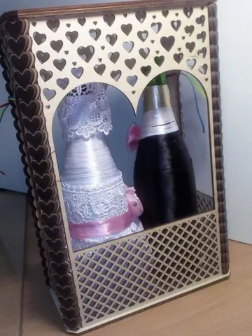 Digital Template Cnc Router Files Cnc Gift Box Wedding Files for Wood Laser Cut Pattern $7.50