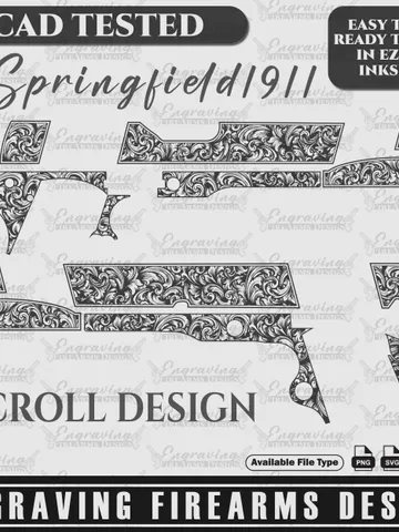 Engraving Firearms Design Springfield1911 Scroll Design $59.99
