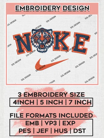 Nik.e Detroit Tigers Team Logo Embroidery Design, MLB Team Embroidery files, Detroit Tigers Baseball Team, MLB Tigers Team, Digital Download $6.99