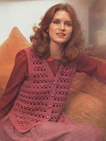 Waistcoat crochet pa9 summer Eas5 vest crochet pattern, mesh waistcoat crochet pdf instant download $6.68