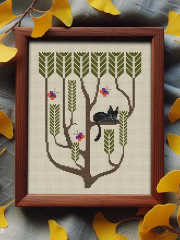 Cat dream cross stitch pattern $4.00