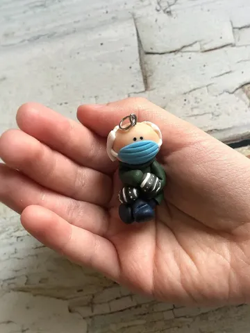 Self gift - charm with Barnie Sanders mittens doll $12.00