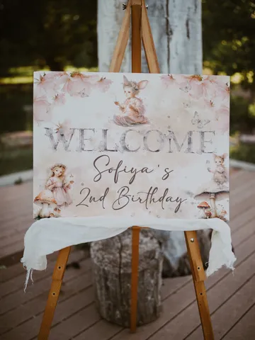 Editable Fairy Birthday welcome banner template Fairy Floral Birthday Magical Enchanted Fairy Birthday Pixie Fairy banner Magical fa12 $12.78