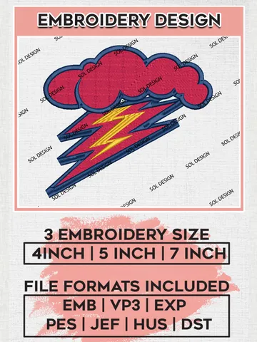 St. John's Red Storm Embroidery Designs, NCAA Logo Machine Embroidery Files, NCAA St Johns Red Storm Logo, NCAA Embroidery Designs, Machine Embroidery Designs, Digital Download $6.99