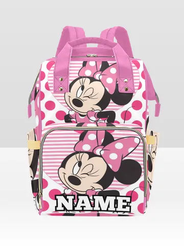 Custom NAME Minnie Mouse Diaper Bag Backpack $59.97