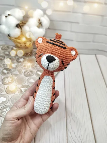 Crochet tiger PATTERN Nursery toy Baby Christmas Oh baby New baby gift Animal toys $3.80