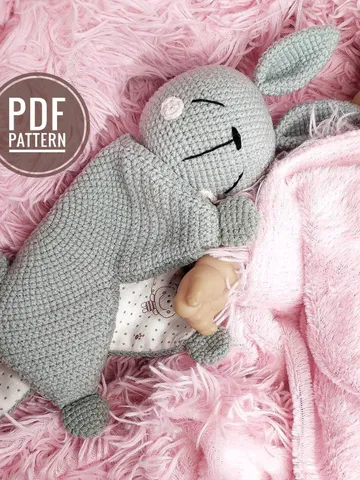 Baby Security Blanket Bunny Lovey Easter bunny toy pattern Newborn Lovey Pattern $4.00