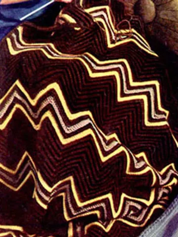 Crochet Pattern Vintage Afghan Chevron Digital Download PDF $1.90
