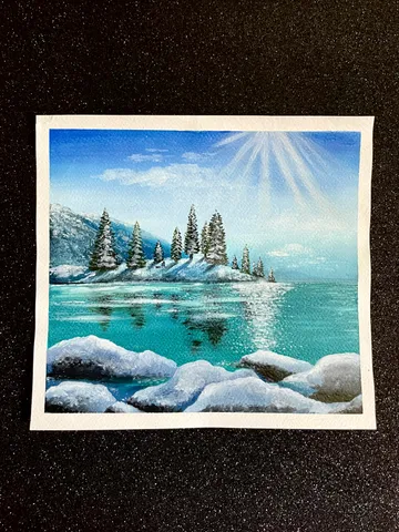 Картина маслом «Зимний день» $19.00