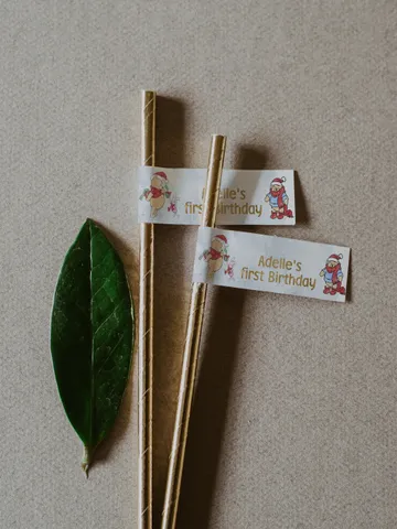 Editable Straw tag Hundred Acre Wood First Birthday party straw tag label; Winnie the Pooh Party; Classic Pooh Party Birthday ; xpooh1 $10.45