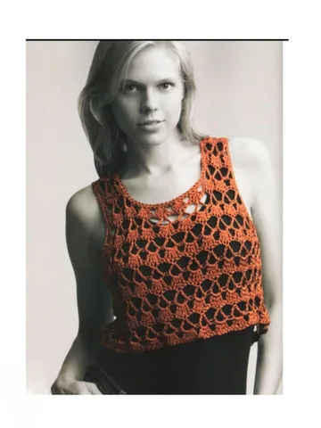 Top vest crochet pattern tunic summer pattern women crop Lace top crochet pattern pdf instant download $6.68