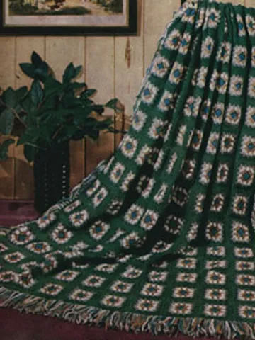 Crochet Pattern Vintage Afghan Granny Digital Download PDF $1.90