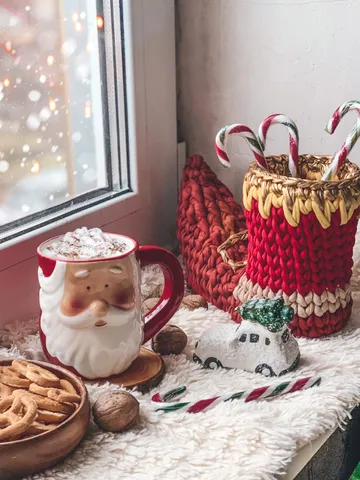 Crochet elf’s boot, Christmas beige basket, gift for lucky, interior Scandinavian gift, bathroom storage, wall hanging, eco friendly boot $59.00