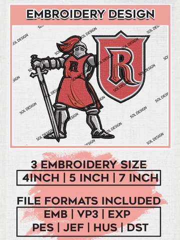 Rutgers Scarlet Knights Football Team Mascot Logo Machine Embroidery Design, NCAA Rutgers Scarlet Knights Team Design Design files, NCAA Team Embroidery Designs, NCAA Machine Embroidery Designs, Digital Download $6.99