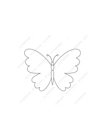 Butterfly 2a coloring page PNG JPG $3.00