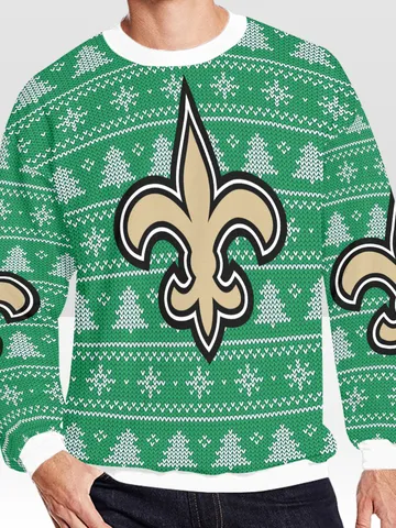 New Orleans Saints Ugly Christmas Sweater, Christmas Sweatshirt $60.00