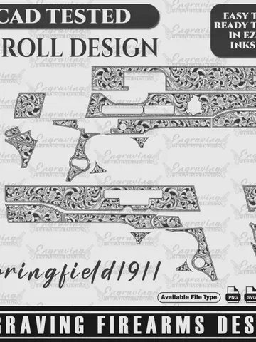 Engraving Firearms Design Springfield1911 Scroll Design $59.99