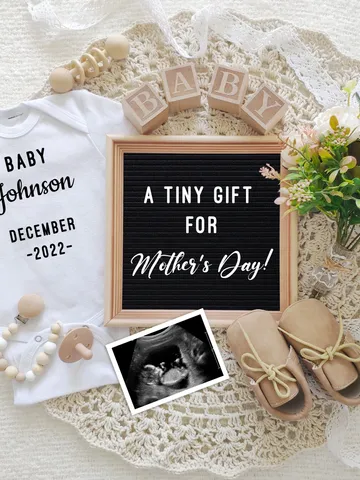 Pregnancy Announcement Digital Mother's Day Baby Announcement, Editable Template for Social Media $7.00