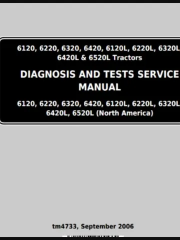 John Deere 6120 6220 6320 6420 Tractors Diagnosis Tests Manual TM4733 $15.99