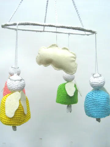 Angels mobile, Baby Angels crib mobile, Thebabemuse, forest mobile, baby shower gift $77.00
