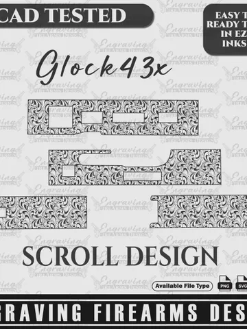 Engraving Forearms Design Glock 43X Scroll design $59.99