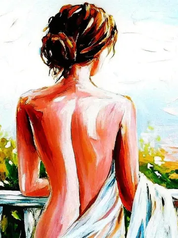 Girl Body Painting young woman Original Art woman Abstract Wall Art Gay Wall Decor Gifts for Him Personalized Gifts by ArtProkopaloSv $150.00