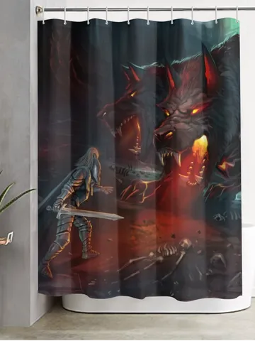 Old School Runescape Cerberus osrs Shower Curtain $48.00