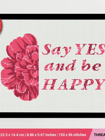 Pink Flower Cross stitch pattern | Embroidery Pattern | Instant Download | Embroidery Designs $5.37