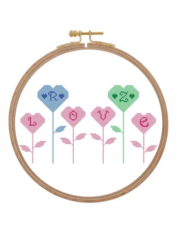 Customable love cross stitch pattern modern Newly married couple heart chart Simple initials Heart Valentine cross stitch PDF counted