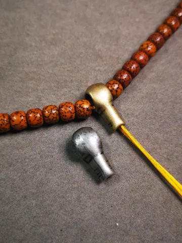 Gandhanra Tibetan Guru Bead,Mini Size T-drilled 3-Hole Prayer Bead,Mala Bead,Connector Bead for Buddhist Bead Accessories $15.99