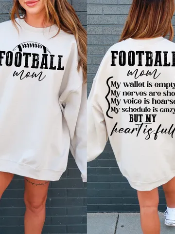 Football Mom Wallet is Empty Heart is Full Shirt, Football mom svg, Football mother svg, PNG Digital Download $3.72