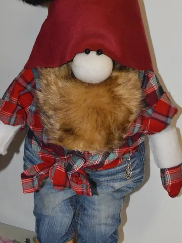 funny Ornament Handmade Christmas BIG Gnome Gift Decor XMAS doll red hat pants jeans