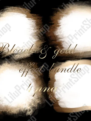 Bleach and gold frame overlay png Gold outline with white background clipart for sublimation designs digital instant download $4.23