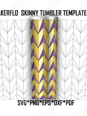 Weaved tumbler template SVG for 20oz Skinny Tangram tumbler Template cut file, Arrow tumbler svg Chevron tumbler svginstant download $2.71