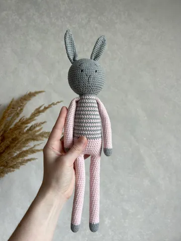 Crochet bunny toy, stuffed animal toy, bunny toy, amigurumi toy bunny $65.00