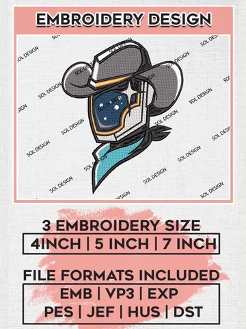 MiLB Sugar Land Space Cowboys Embroidery Design Files, MiLB Sugar Land Space Cowboys Logo, Minor League Baseball Logo Embroidery Designs, MiLB embroidery designs, Machine embroidery designs, Digital Download $6.99