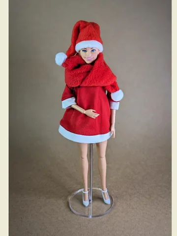 Mrs. Claus Santa Christmas costume for 1/6 scale fashion female dolls $8.00