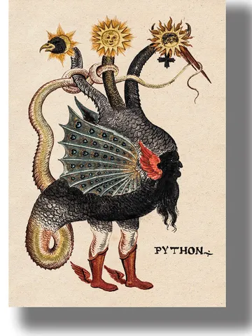 Ancient Greek demon Typhon. $21.00
