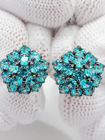 Earrings Silver gold plated 925 assay value with topaz $139.00